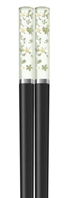 RIANZ BlackGreen Reusable Fiberglass Chopsticks Dishwasher Safe Easy to Hold Lightweight NonSlip Chopstick Gift Set Pack of 2 Pair - Image 2