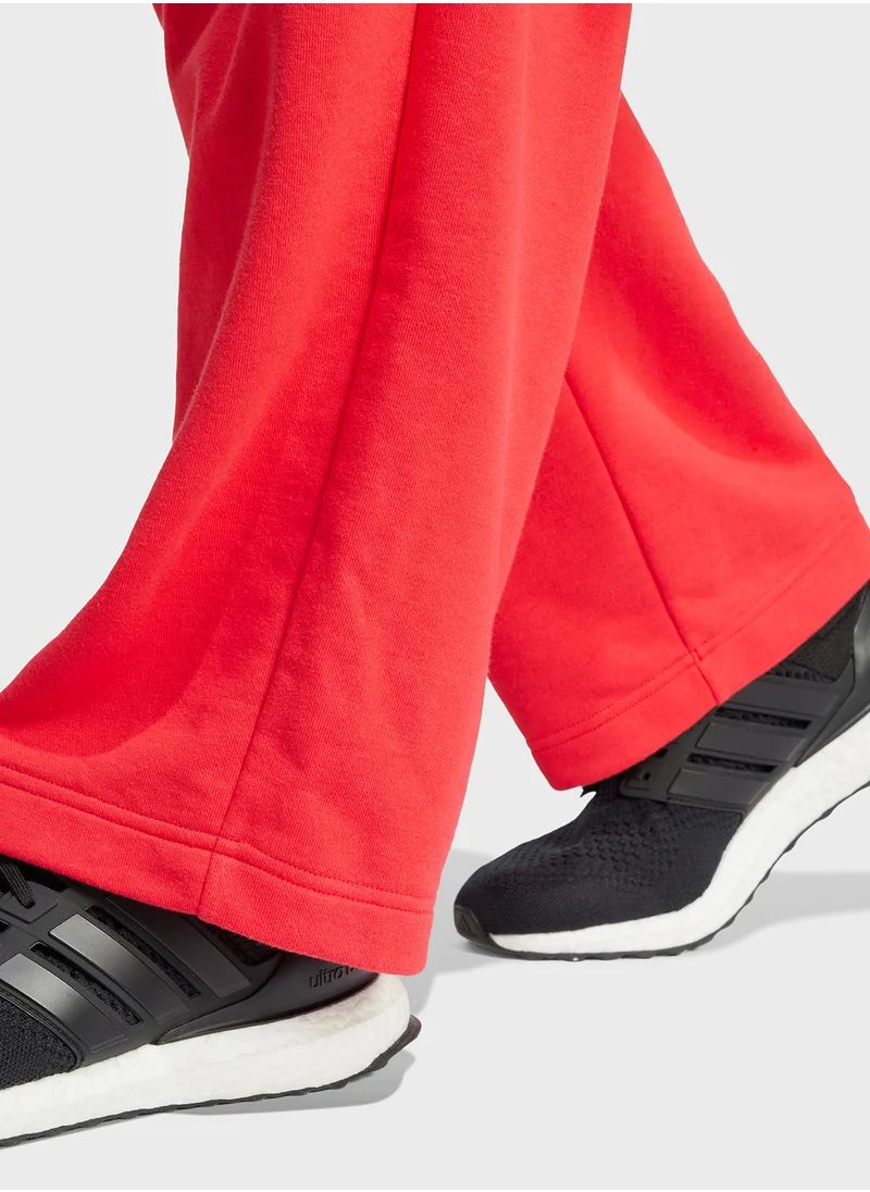 اديداس Essentials Wide Leg 3 Bar Logo Joggers