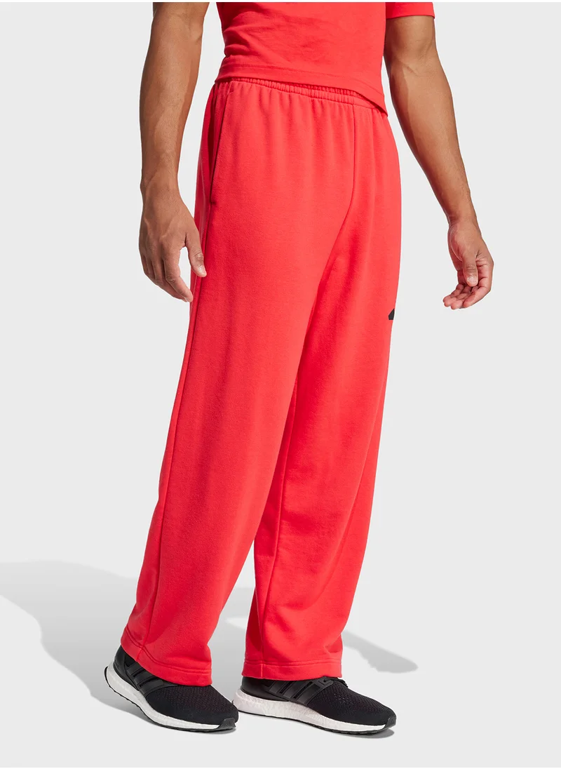 اديداس Essentials Wide Leg 3 Bar Logo Joggers