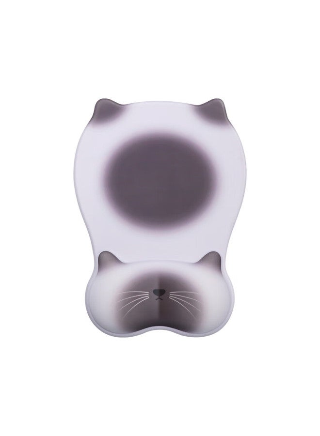 Kpte Cute Cat Wrist Rest Mouse Pad Mechanical Silicone Gaming Wrist Support Mouse Pad Girl Gift Wrist Cushion Men Tie-dye Cat Mouse Pad - Cute Floral Cat - Image 4