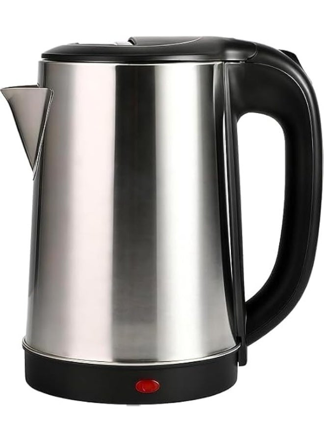 DENX DX3403 غلاية مياه كهربائية من الستانلس ستيل، بقدرة 1500 واط مع غليان سريع، سعة 1.7 لتر، قاعدة دوارة 360°، غلاية لاسلكية لتحضير الشاي، والقهوة، والحليب، والمياه الساخنة، مناسبة للمنزل والمكتب.