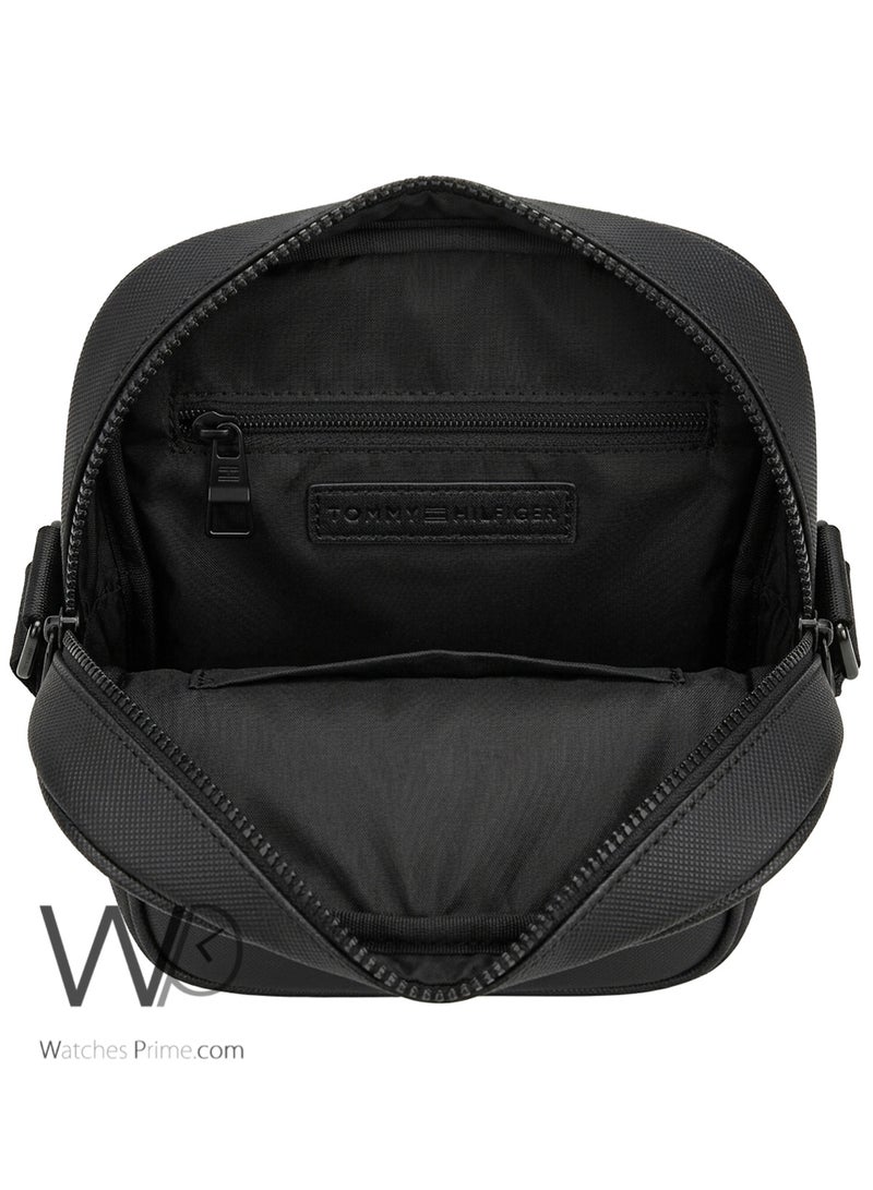 Tommy Icons Tommy Hilfiger Men's Black Textured Crossbody Bag - Image 5