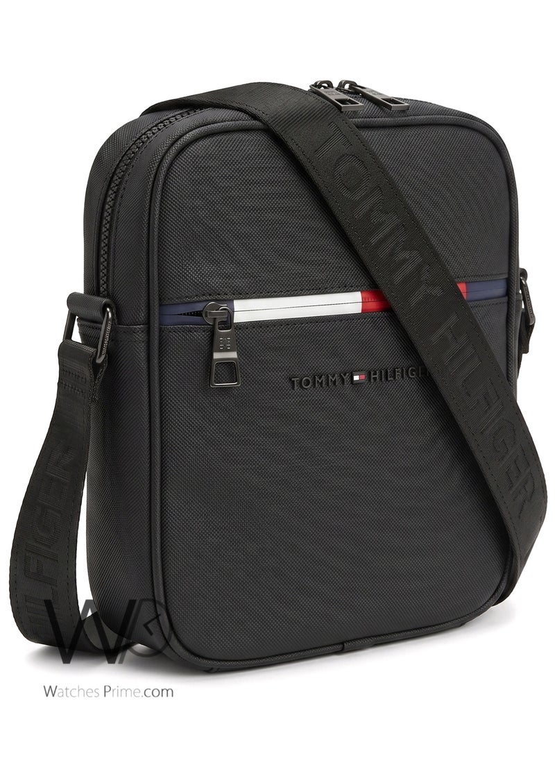 Tommy Icons Tommy Hilfiger Men's Black Textured Crossbody Bag - Image 2