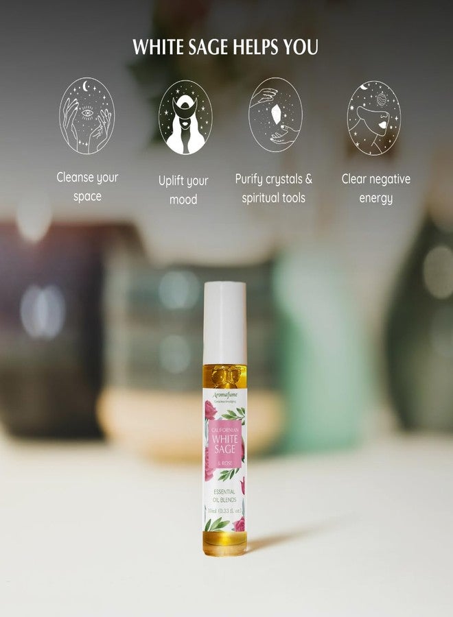 Aromafume White Sage & Rose Essential Oil Roll-On Blend by Aromafume | 10ml/0.33 fl oz | Aromatherapy Oil for Cleansing Negative Energy & Protection | Ethically sourced | Sage Oil for Smokeless Smudging - Image 5