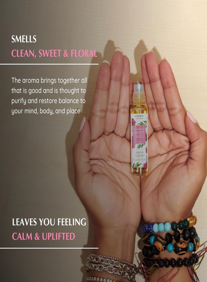 Aromafume White Sage & Rose Essential Oil Roll-On Blend by Aromafume | 10ml/0.33 fl oz | Aromatherapy Oil for Cleansing Negative Energy & Protection | Ethically sourced | Sage Oil for Smokeless Smudging - Image 3