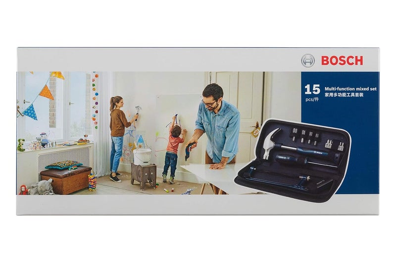 BOSCH 2607017544 مجموعة قماش متعددة الوظائف مختلطة (أزرق، 15 قطعة) - Image 2