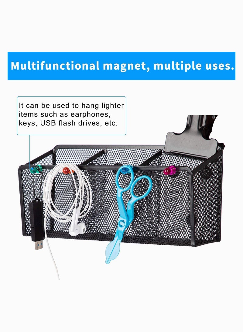 Zikra Push Pin Magnets Fridge Magnets 80 Pack 8 Assorted Color Magnets Multi-Use Premium Brushed Nickel for Fridge Whiteboard Dry Erase Board in Home Kitchen Office and School - Image 4