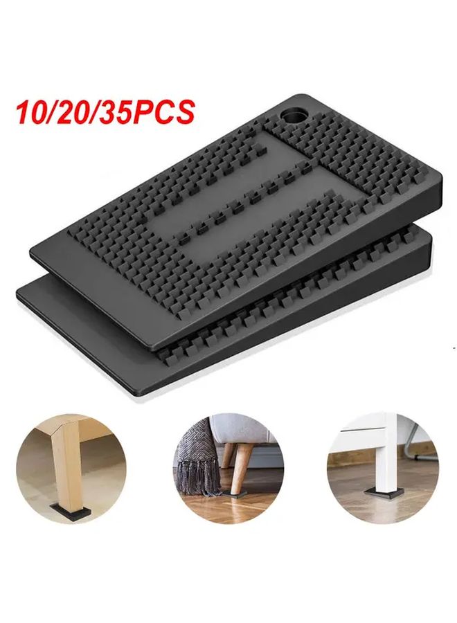 10pcs Heavy Duty Non Slip Furniture Leveling Pads Peel Stick Black - Image 4