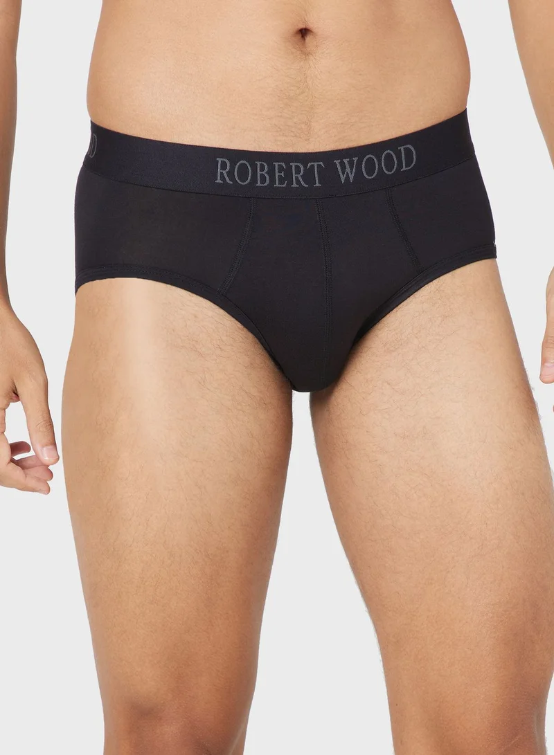 Robert Wood Pack Of 3 Luxury Modal Briefs With Antibacterial Finish
