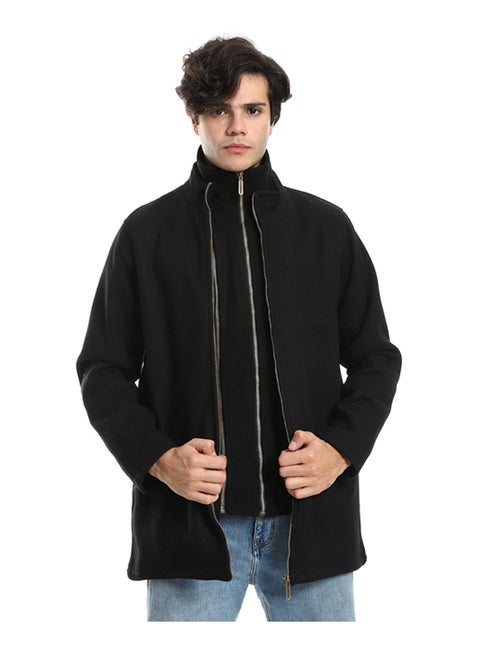 Multi Zippers High Neck Gokh Jacket