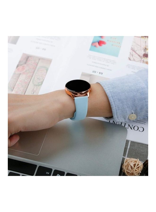 NIBEMINENT Active2 Bluetooth Version Silicone Replacment Watchband For Samsung Galaxy Watch 44mm Blue - Image 5