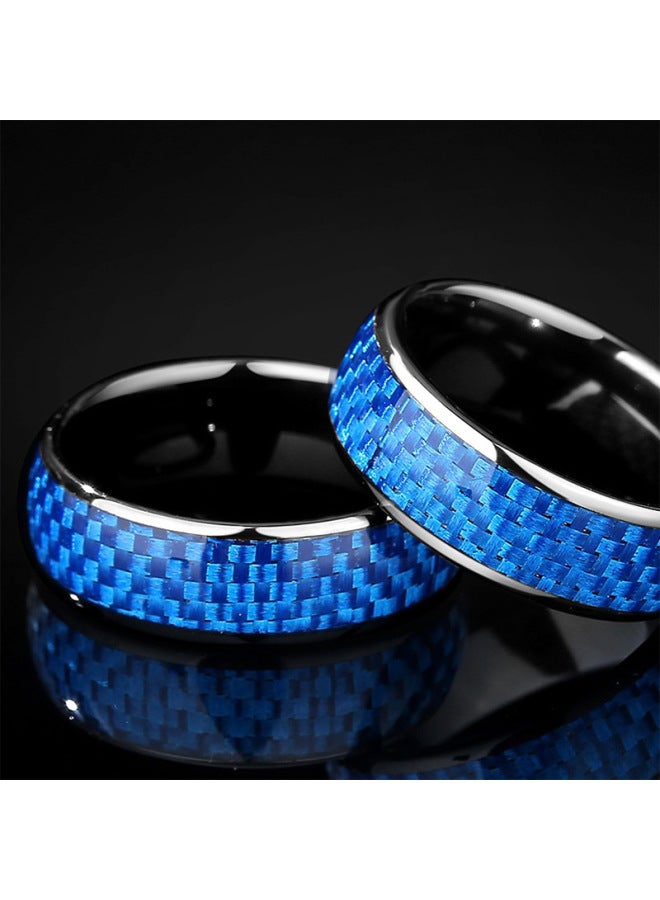 Carbon Fiber Cuid Smart Ring Car Key Community Digital Access Control Bus IC Card Multi-function Ring Jewelry-Color:Carbon Fiber Cuid Blue No. 6  - Image 2