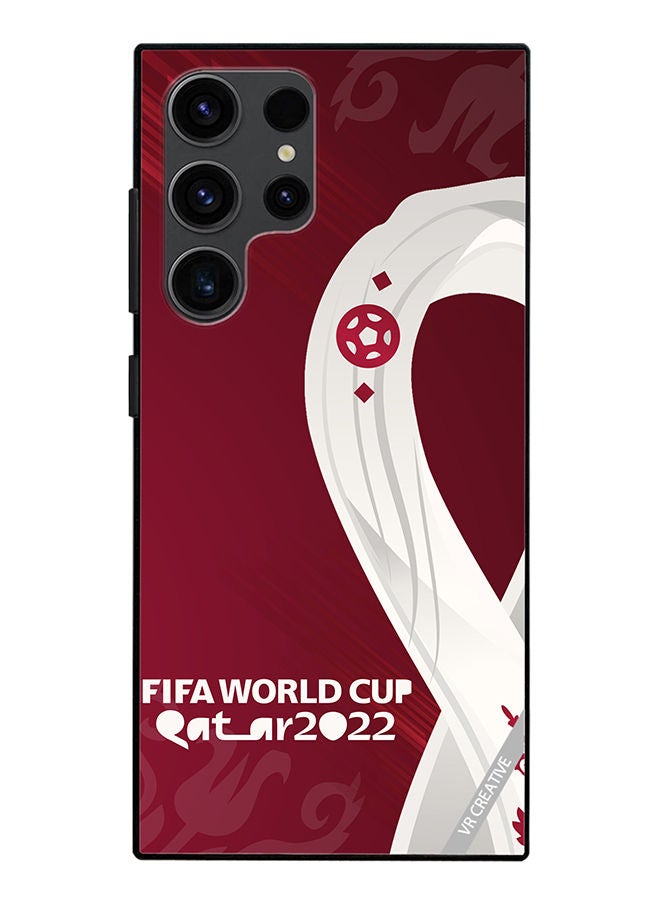 VR CREATIVE Protective Case Cover For Samsung Galaxy S23 Ultra 5G Qatar World Cup Design Multicolour - Image 1