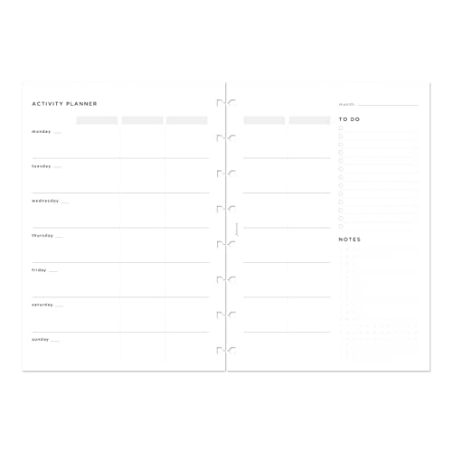 FILOFAX إعادة تعبئة فيلوفاكس لايفستايل، حجم A5، إعادة تعبئة دفتر ملاحظات، ورق أبيض، مخطط أنشطة، 56 ورقة (B132849) - Image 2