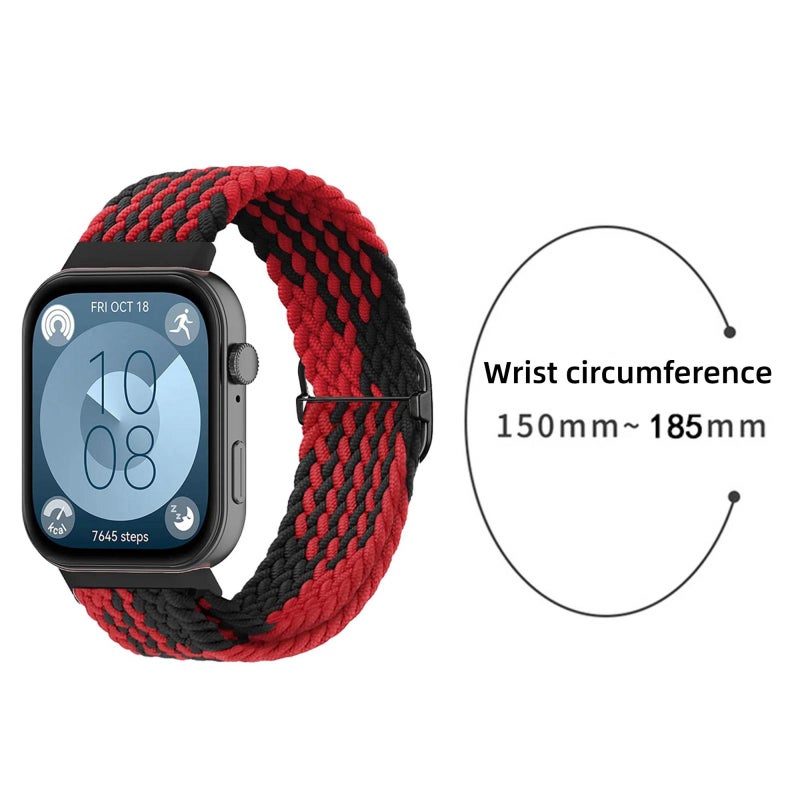 erorex For Huawei Watch Fit4 / Fit4 Pro / Fit3 Nylon Braided Elasticity Watch Band(Pink) - Image 5