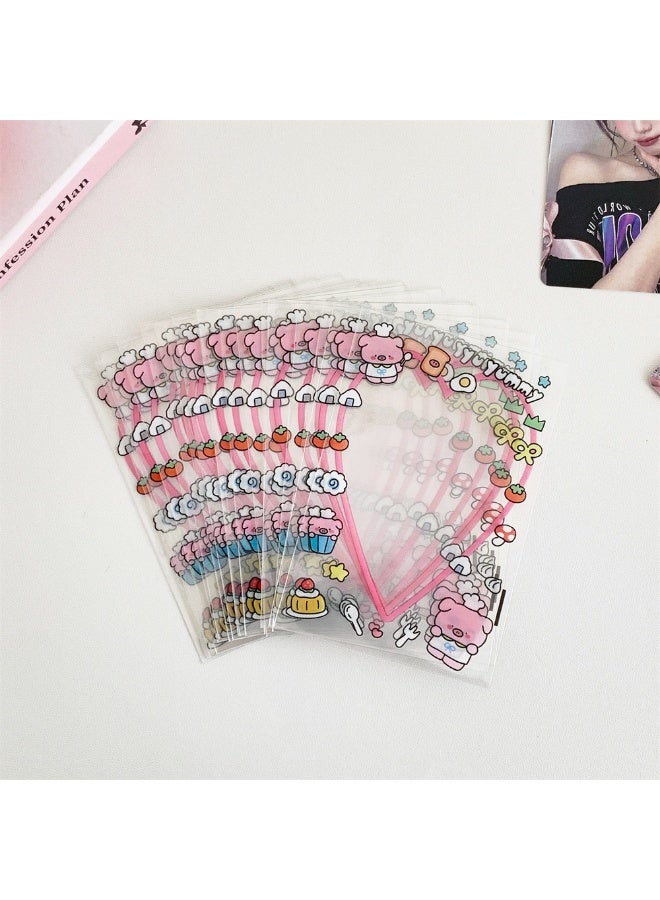 NIBEMINENT 20 Pcs/set Cute Girl Kpop Photo Card Holder Pendant Key Chain ID Badge Holder ID Card Holder Photo Card Protector for School ID Office ID Access Card for Women Girls - Image 1