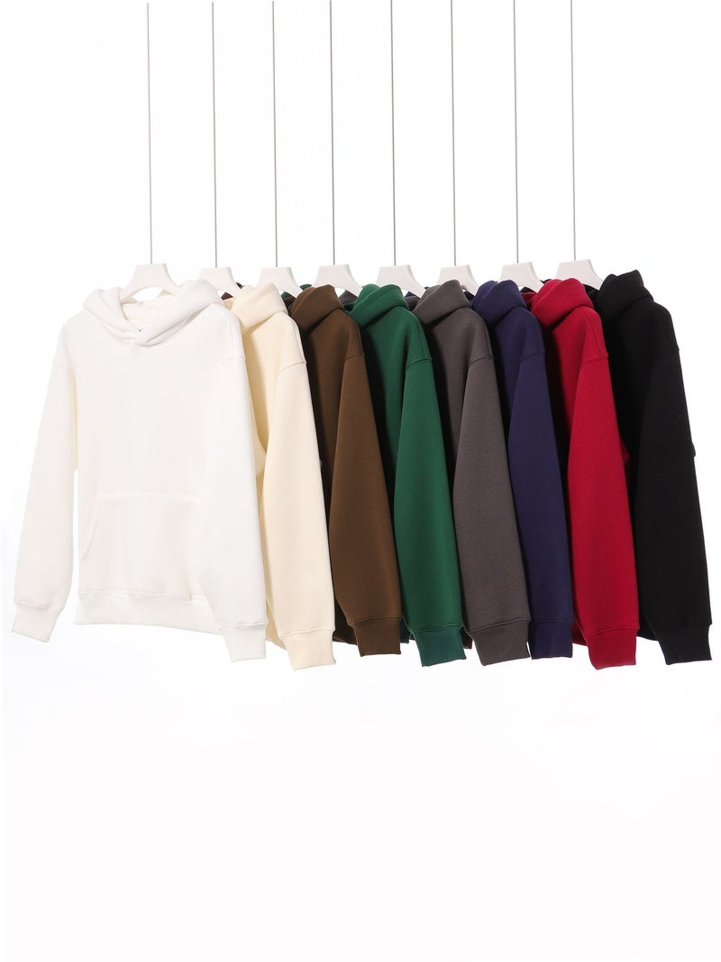 Vintage Heavy 480G Ami Kaji Hoodie Men'S Thickened Tight Fleece Shoulder Pullover Hoodie Women - Image 3
