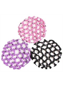 Ballet Hair Bun Cover for Girls Ballet,Bun Hair Nets for Women-HipGirl Crochet Hair Bun Covers,Dance Hair Net Bun Cover for Ballet,Dance Hair Accessories-3Ballet Bun Cover, Bun Hair Nets for Women and
