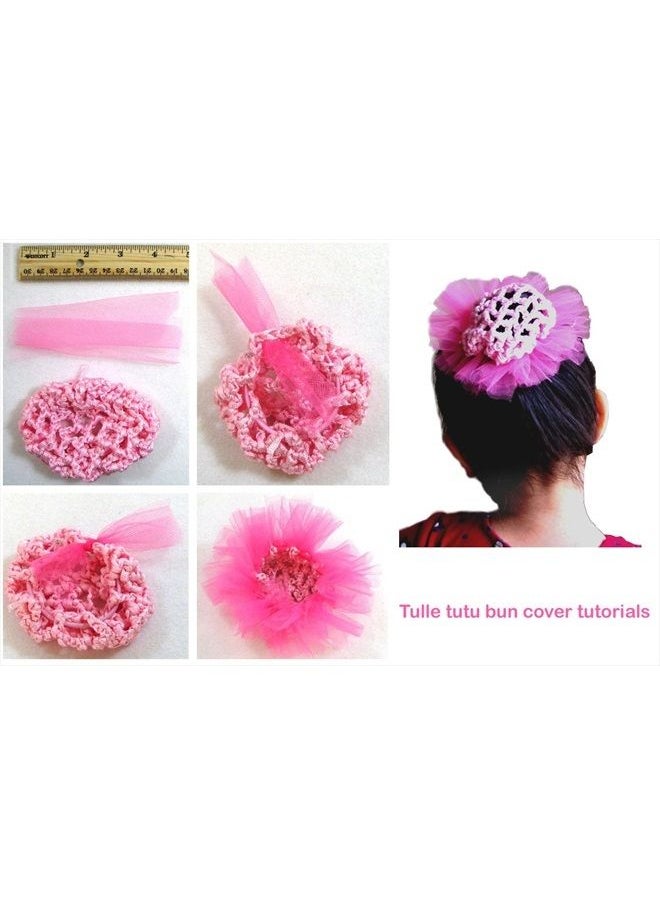 HipGirl - Ballet Hair Bun Cover for Girls Ballet,Bun Hair Nets for Women-HipGirl Crochet Hair Bun Covers,Dance Hair Net Bun Cover for Ballet,Dance Hair Accessories-3Ballet Bun Cover, Bun Hair Nets for Women and - Image 1