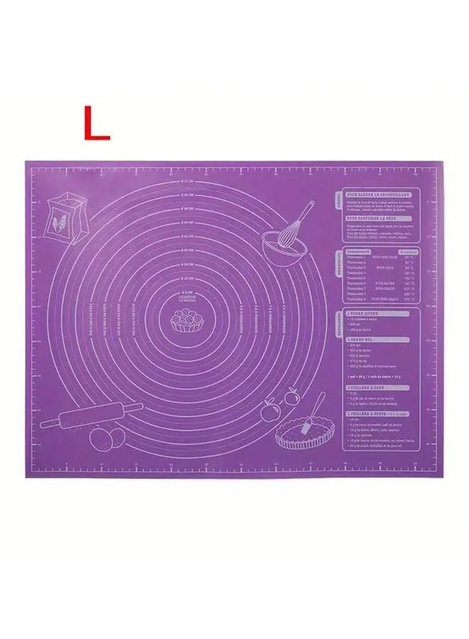 Purple Non Stick Silicone Baking Mat With Measurement Markings L Size - Image 1