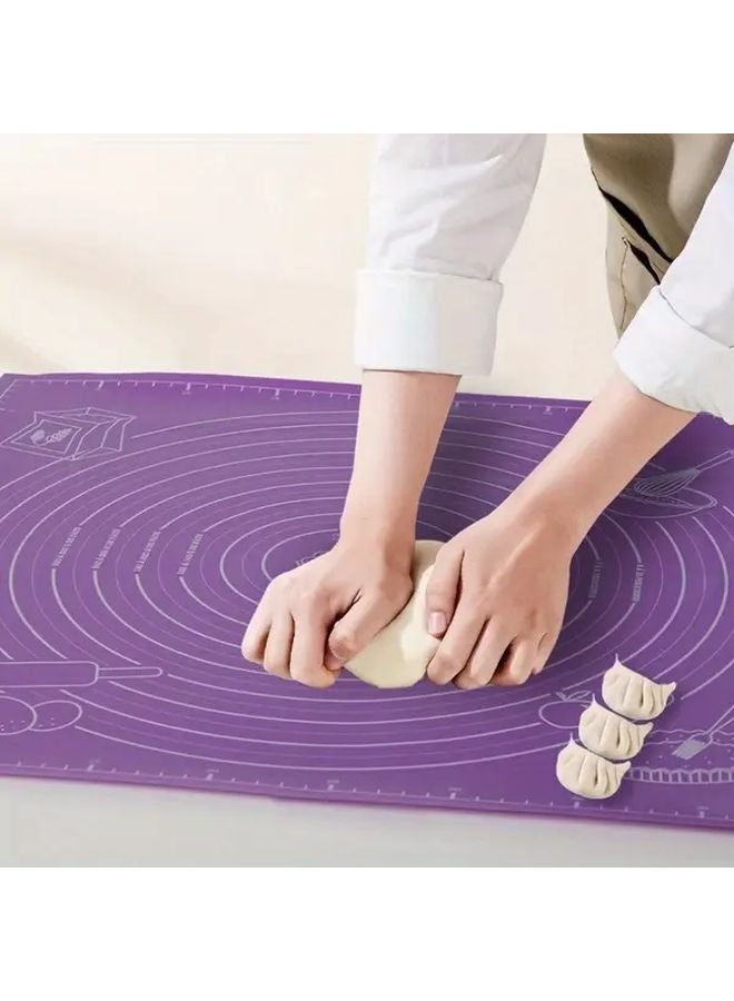 Purple Non Stick Silicone Baking Mat With Measurement Markings L Size - Image 5