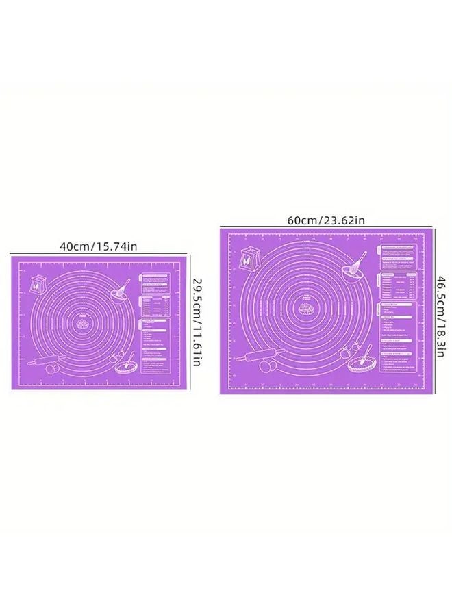 Purple Non Stick Silicone Baking Mat With Measurement Markings L Size - Image 3
