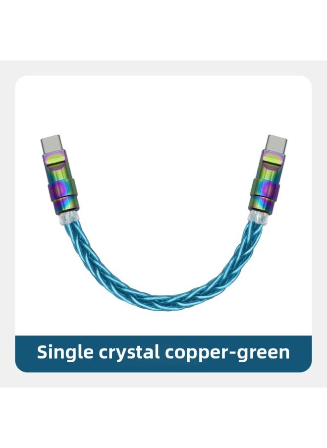 Generic - Colorful Pure Copper Hardware Ultra-soft Single Crystal Copper Data Cable For Iphone16 Mobile Phone Mate60 Fast Charging-Color:0.15m Usb To For Apple/12w-Model:Single Crystal Copper Green [colorful Copper Shell] - Image 1