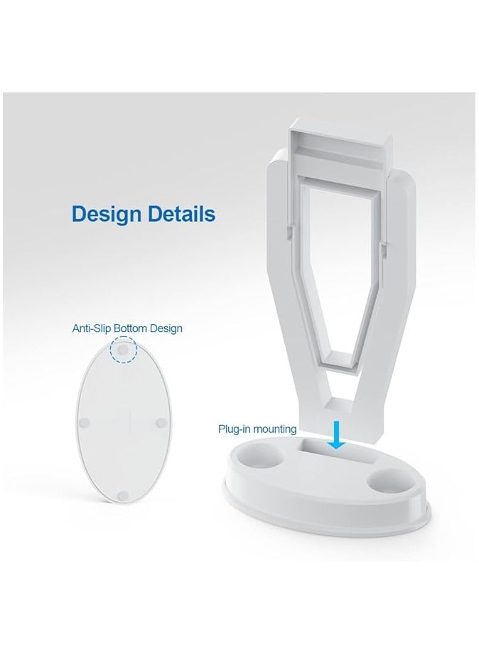 بروماس ملحقات حامل تخزين بروماس VR ومنظم وحامل عرض لسماعات رأس Oculus Quest 3/Quest 2/Quest/Meta/Rift/Rift S/GO وأجهزة التحكم باللمس (أبيض) - Image 2