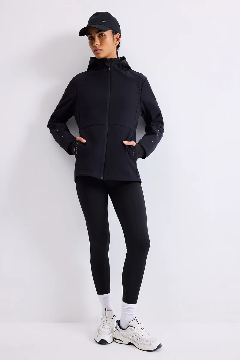 Defacto  Slim Fit Hooded Windproof Water-Repellent Zip-Up Raincoat for Women | Best Price UAE