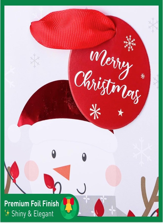 SUNCOLOR 8 Pack Small Christmas Gift Bags with Tissue Paper, 6x5x3 Inch, Small Holiday Paper Bags, Red Green White - Image 3