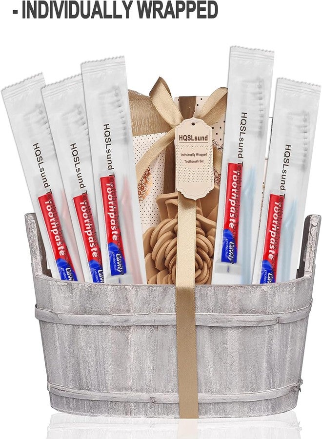 اتش كيو اس ال سوند فرشاة أسنان HQSLsund للاستخدام مرة واحدة، 30 قطعة، مع معجون أسنان، مغلفة بشكل فردي، لونان. عبوة كبيرة من فرشاة الأسنان ومعجون الأسنان (10 غرام) للمشردين، ومراكز الإيواء، وشقق Airbnb، والفنادق. - Image 5
