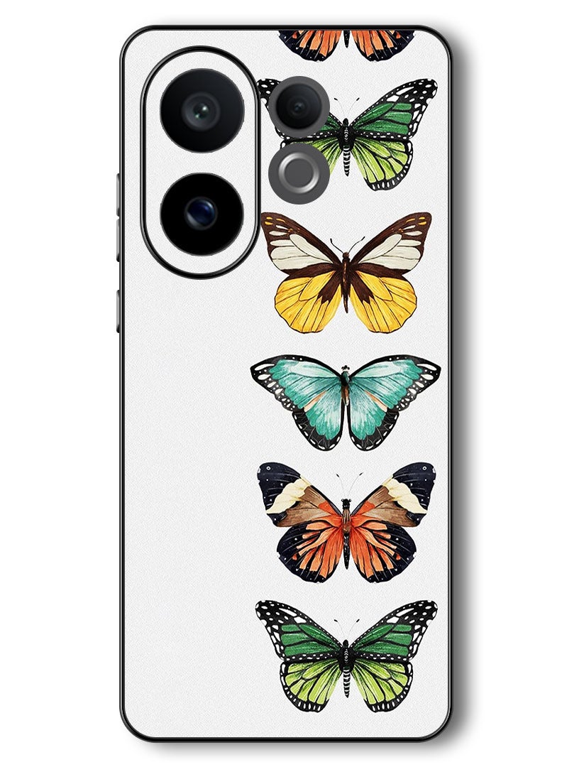 Theodor Case Compatible with Vivo V60 6.77 Inch Protection Shockproof Bumper Cover Butterflies - Image 1