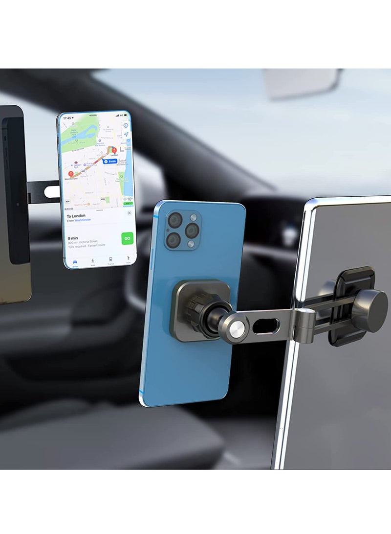 Excefore Car Magnetic Phone Holder Fit for Tesla Model 3/Y Auto Phone Mount Folding Hiddens Bracket Compatible With Magsafe Cellphone 360° Rotation Invisible Support Gift for Man Woman - Image 4