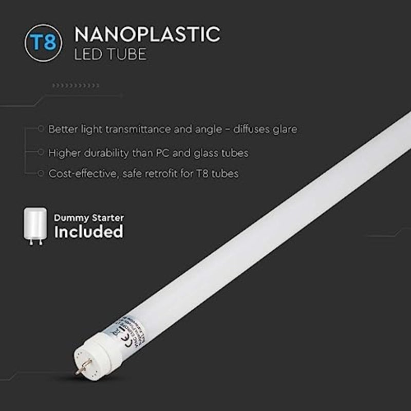 مجموعة من 5 - مجموعة ZoneLED - أنابيب LED 120 سم - T8 G13-18W 36W تحل محل أنابيب الغاز - الضوء الأبيض الطبيعي 4000K - 1600lm - زاوية الشعاع 160 درجة - Image 4