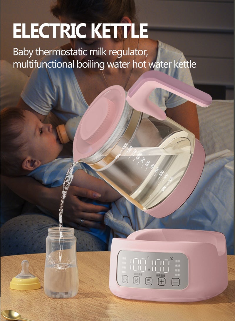 BEIRUI 1300ML Smart Milk Thermostat Glass Electric Kettle with 6 Temperature Control Presets Electric Tea Kettle for Office, Home Use - Image 2