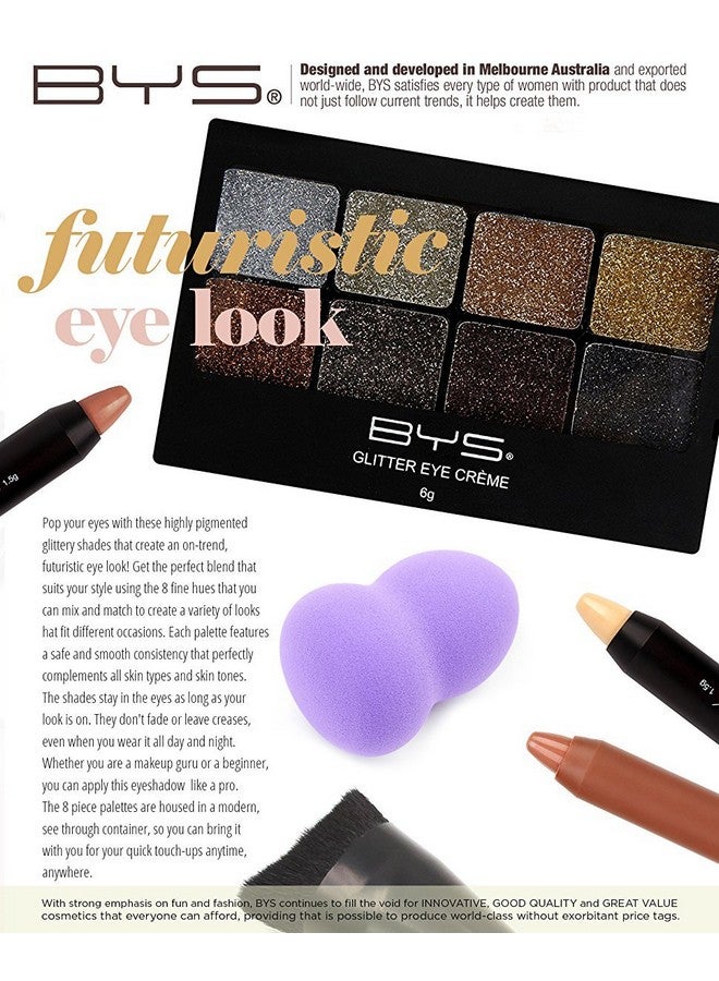 BYS Glitter Gel Makeup Palette 8 Shades Razzle Dazzle - Image 4