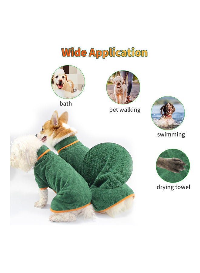 نيبمينينت منشفة روب استحمام للكلاب أخضر - Image 4