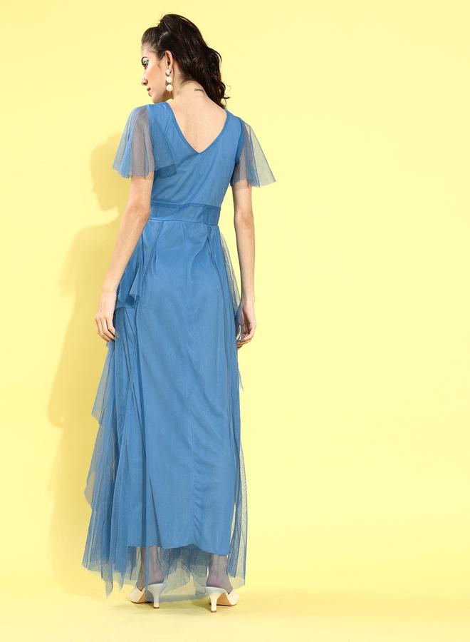 U&F Ruffled Tulle Maxi Dress - Image 2