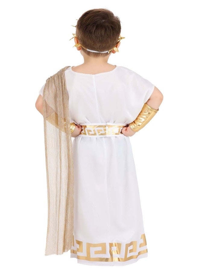 Fun Costumes Toddler Zeus Costume Boys Greek God Costume with White Greek Tunic & Accessories for Halloween Dress up 4T - Image 4