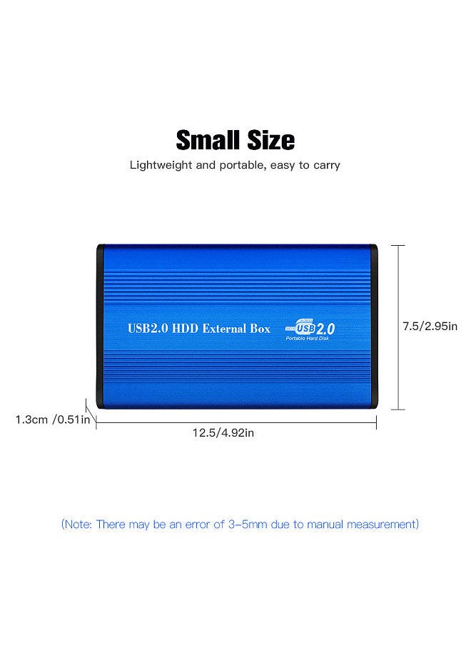 Generic - USB2.0 to IDE Hard Disk Case 2.5'' IDE HDD Enclosure Portable Hard Disk Box Aluminum Alloy HDD Enclosure Red - Image 1