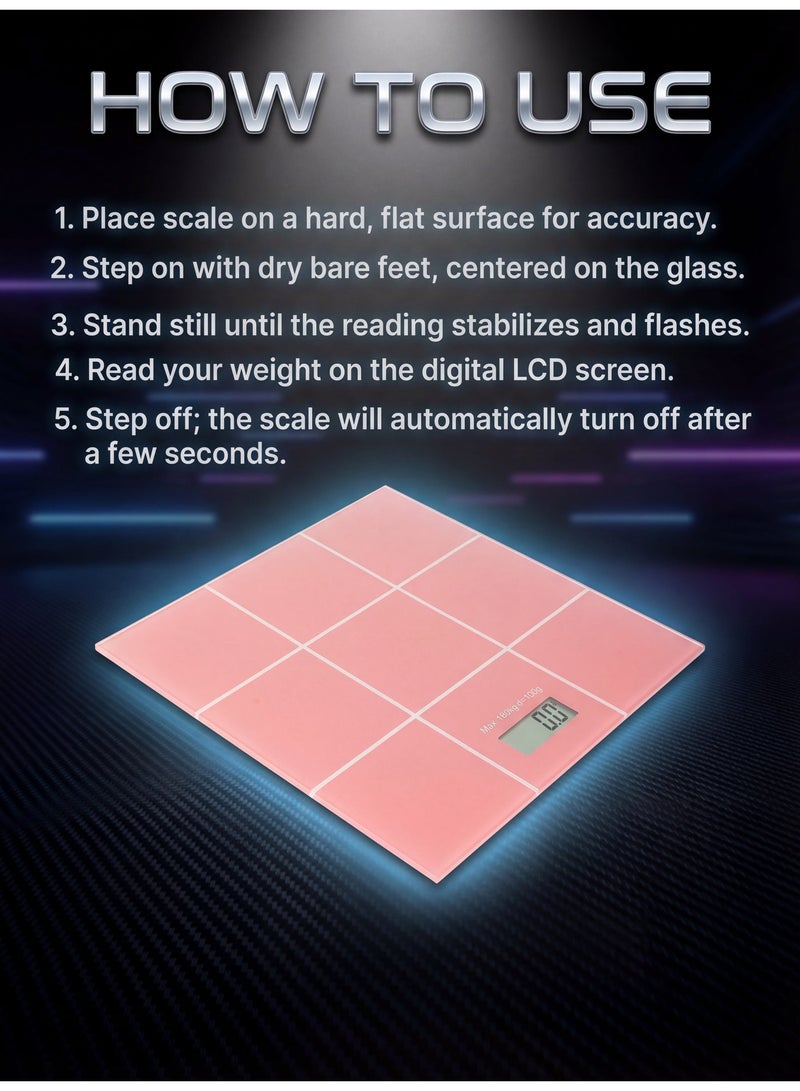 Focus Digital Bathroom Scale – High Precision & Sleek Design for Accurate Weight Tracking"  Bullet Points: - Image 4