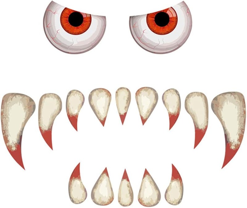 Red Halloween Car Decorations Kit Trick or Trunk Archway Decor for Garage Outdoor Auto Party Supplies - Image 1