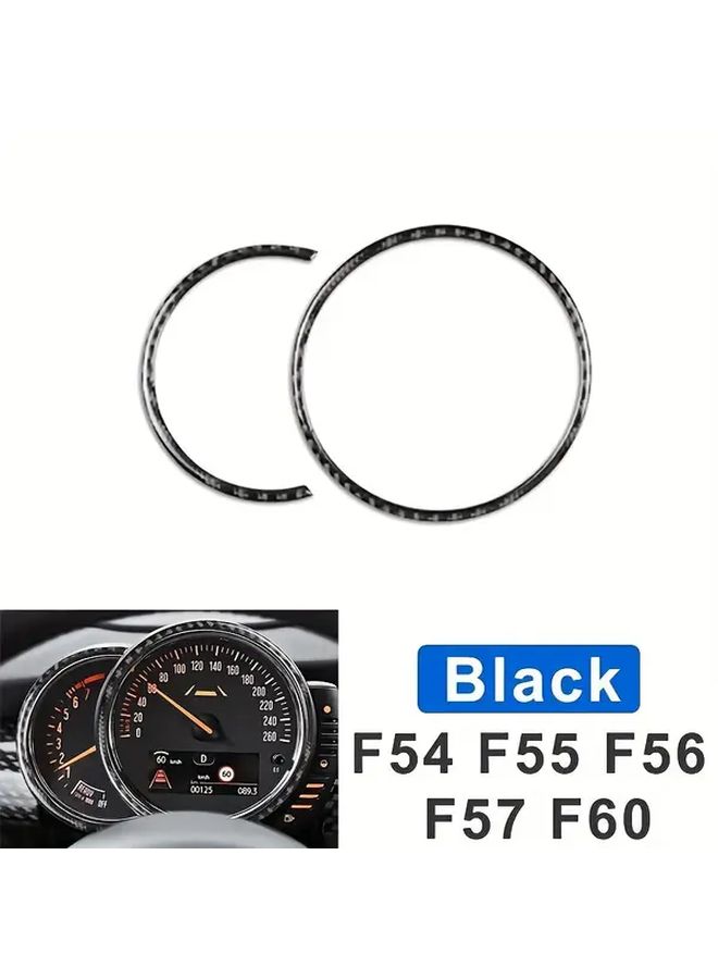 زخرفة تغطية لوحة القيادة باللون الأسود من ألياف الكربون لسيارات MINI F54 F55 F56 F60 - Image 3