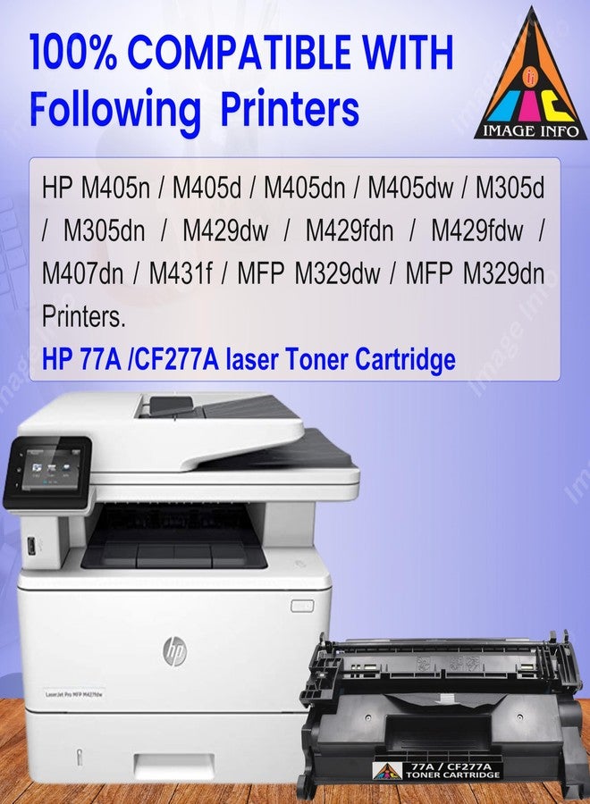 IIC IMAGE INFO ImageInfo CF277A | 77A Compatible Toner Cartridge for HP M405n, M405d, M405dn, M405dw, M305d, M305dn, M429dw, M429fdn, M429fdw, M407dn, M431f, MFP M329dw, MFP M329dn Laser Printer - Image 2