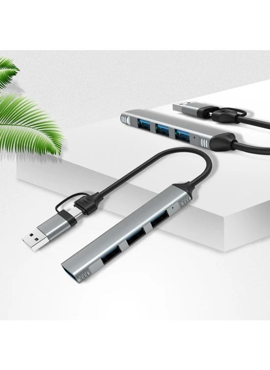 İstanbul Teknoloji - MacBook Compatible Type-C & USB Dual 4port USB 3.0 Splitter 5 Gbps Converter Hub Adapter - Image 1