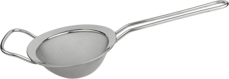 GRUNWERG ST-3005 Fine Mesh Strainer with Polished Rim And Handle, Silver, 5-Inch, 12cm Diameter - Image 1
