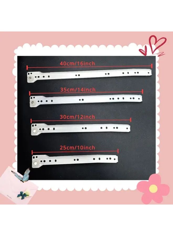 10 Inch White Self Closing Metal Drawer Slides Cabinet Hardware Replacement - Image 4