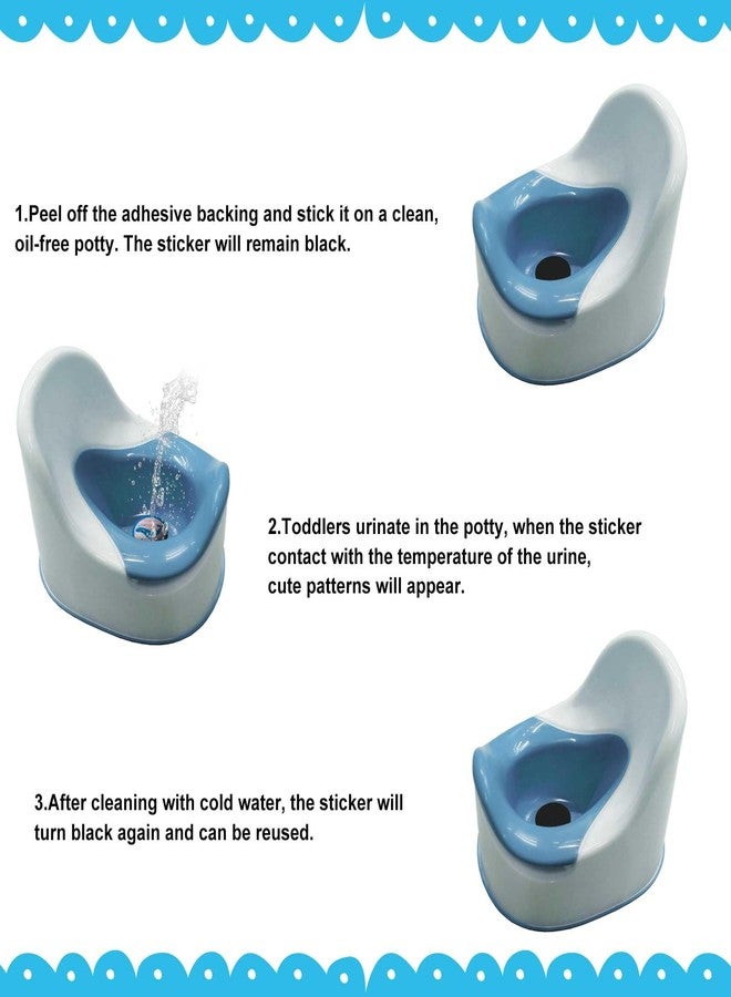 Gosknor Magic Sticker Potty Seat - 24 Pcs, Dinosaur Pee Stickers, Color Changing Training Targets - Image 4