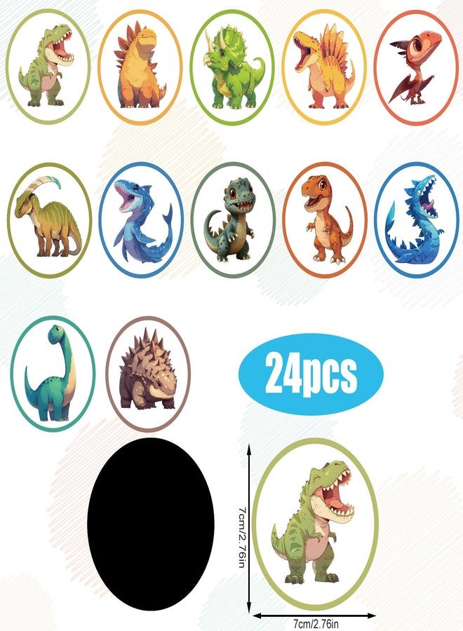 Gosknor Magic Sticker Potty Seat - 24 Pcs, Dinosaur Pee Stickers, Color Changing Training Targets - Image 2