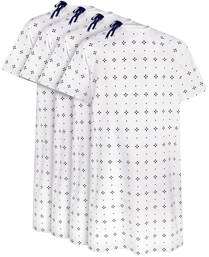 Utopia Care 4 Pack Unisex Hospital Gowns, Patient Gowns for Women and Men with Back Tie, Comfortably Fits Sizes up to 2XL Blue - Image 1